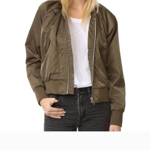 Olive Green Women's Bomber Jacket